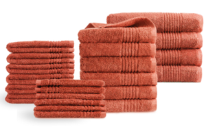 Handdoeken 22 delig set - Supreme Collectie - terracotta