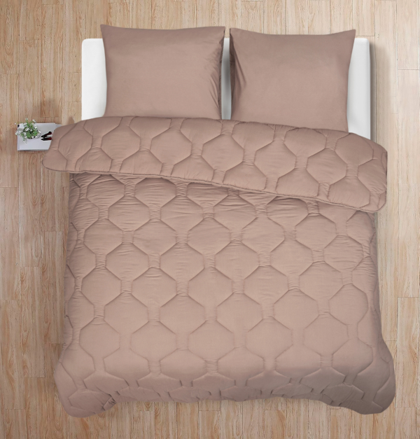 Kussensloop 2 stuks – 2x 60×70 – taupe - Afbeelding 2