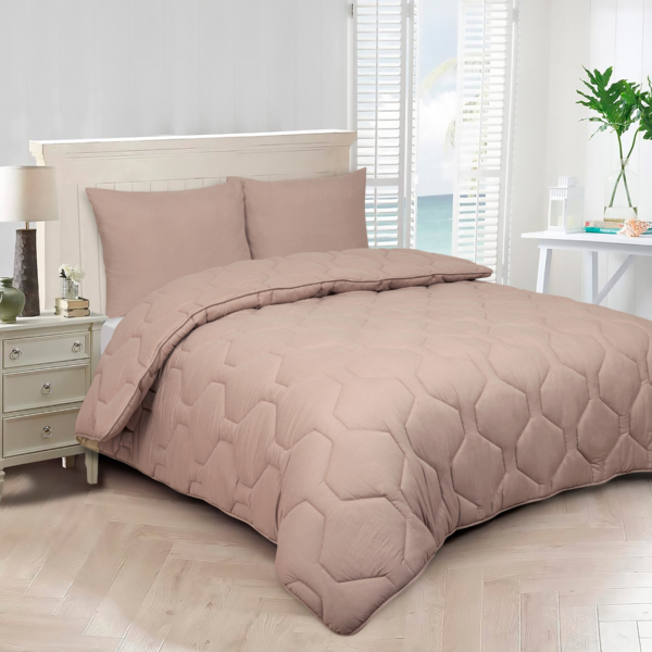 Dekbed 2 in 1 - Wasbaar dekbed zonder overtrek - 240x200 - taupe - Afbeelding 3