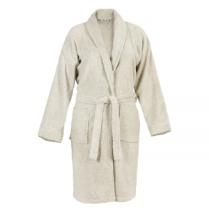 DoubleLife Badjas - 100% Katoen, waarvan 50% Gerecyclede Katoen - GRS Gecertificeerd - Maat S - Silver Grey