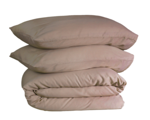 Dekbedovertrek Queen - 100% katoensatijn - 140x200/220 - beige