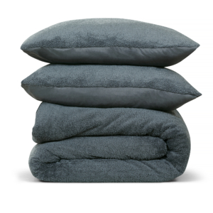 Dekbedovertrek Teddy Fleece – 100% zacht materiaal – 140×220 – antraciet