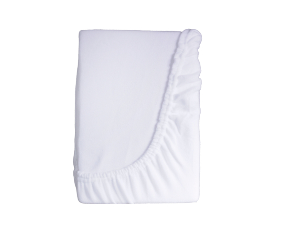 Hoeslaken Molton - Matrasbeschermer 180x200 - Badstof Stretch - Rondom Elastiek - Wit - Afbeelding 6