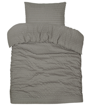 Dekbedovertrek Seersucker Deluxe - 100% katoensatijn - 140x200/220 - greige