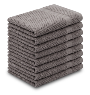 Gastendoek Popcorn Collectie – 8 stuks – 30×50 – grijs