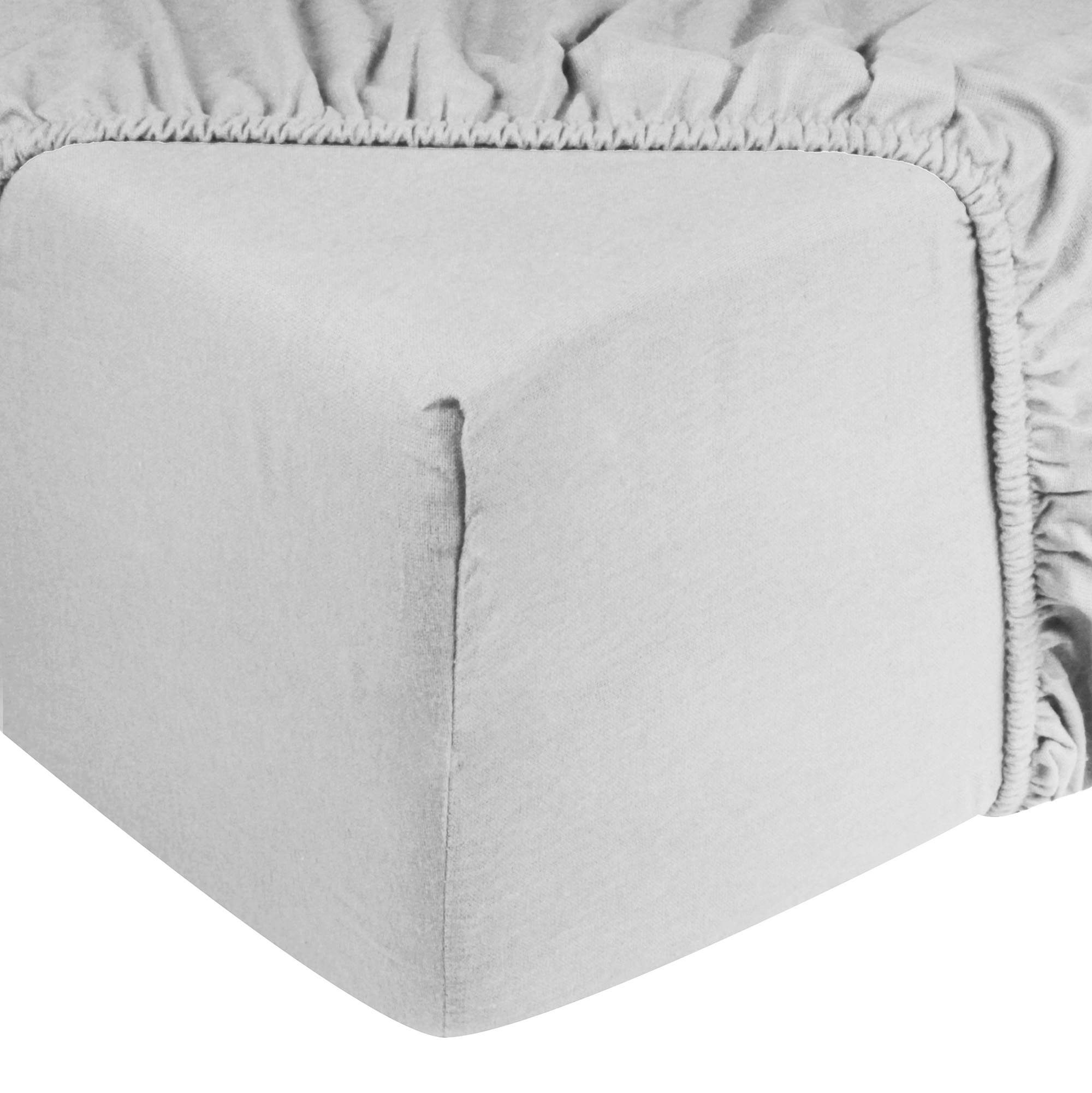 Hoeslaken flanel – 100% katoen – 90×200 – lichtgrijs