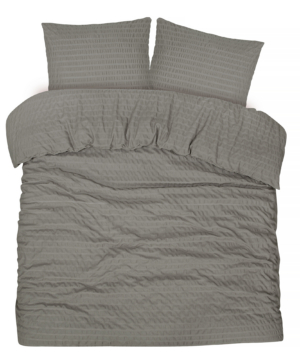 Dekbedovertrek Seersucker Deluxe - 100% katoensatijn - 240x200/220 - greige