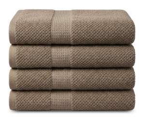 Handdoek Popcorn Collectie – 4 stuks – 50×90 – nougat