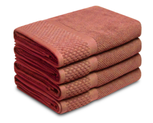Handdoek Soft Popcorn Collectie – 4 stuks – 70×140 – oudroze