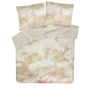 DoubleDry Dekbedovertrek My Design 100% katoen - Eenpersoons 140x200 cm + 1 Kussensloop - gerbera