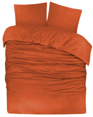 Dekbedovertrek Flanel – 100% zacht katoen – 240×200/220 – oranje