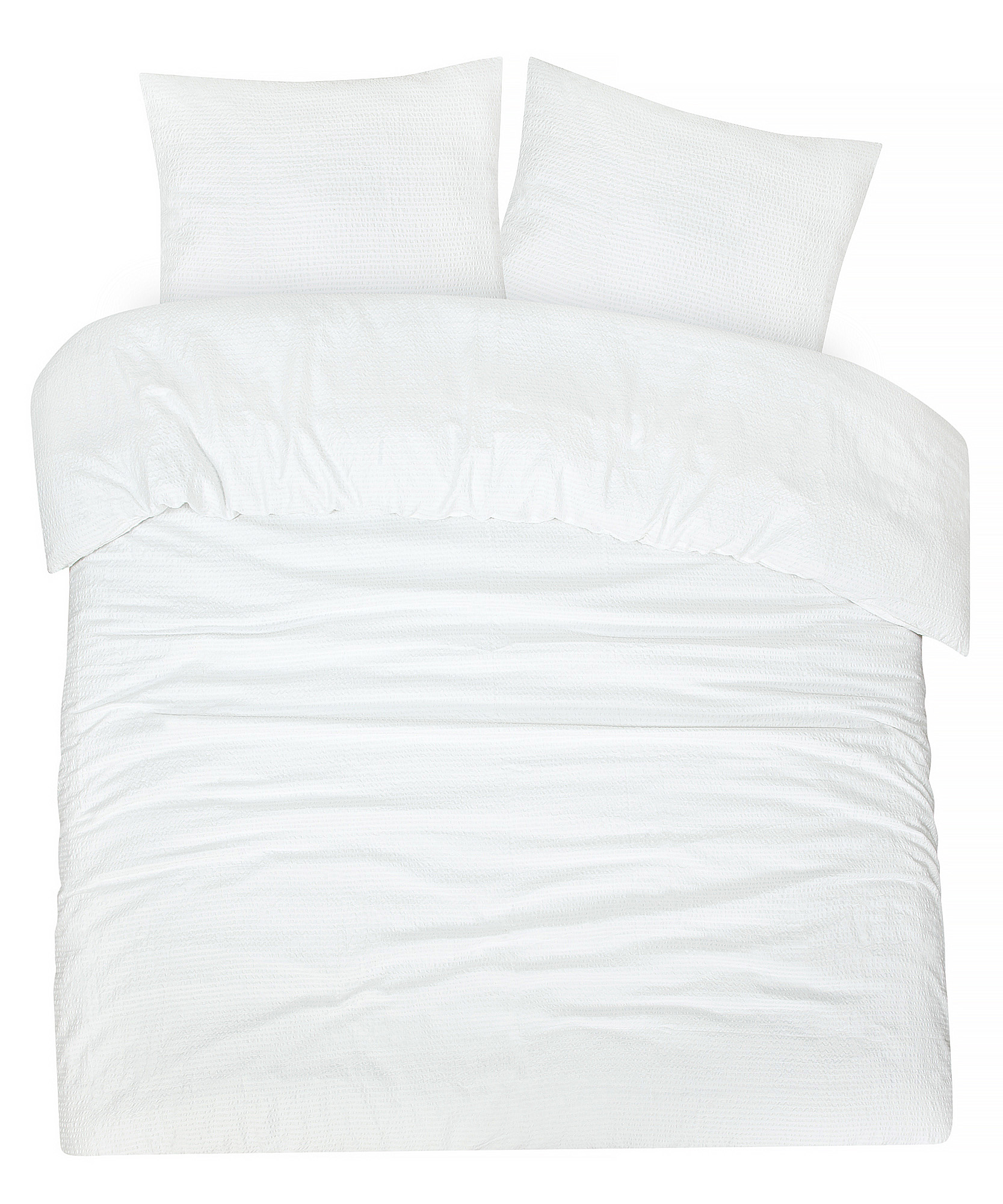 Dekbedovertrek Seersucker – 100% katoen – 200×200/220 – wit