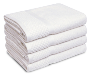 Handdoek Soft Popcorn Collectie – 4 stuks – 70×140 – wit
