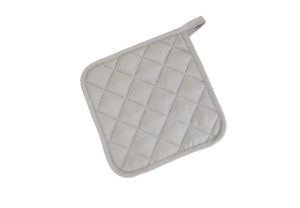 10-delig SET - Pannenlappen 20x20cm - handige ophanglus - 10x lichtgrijs