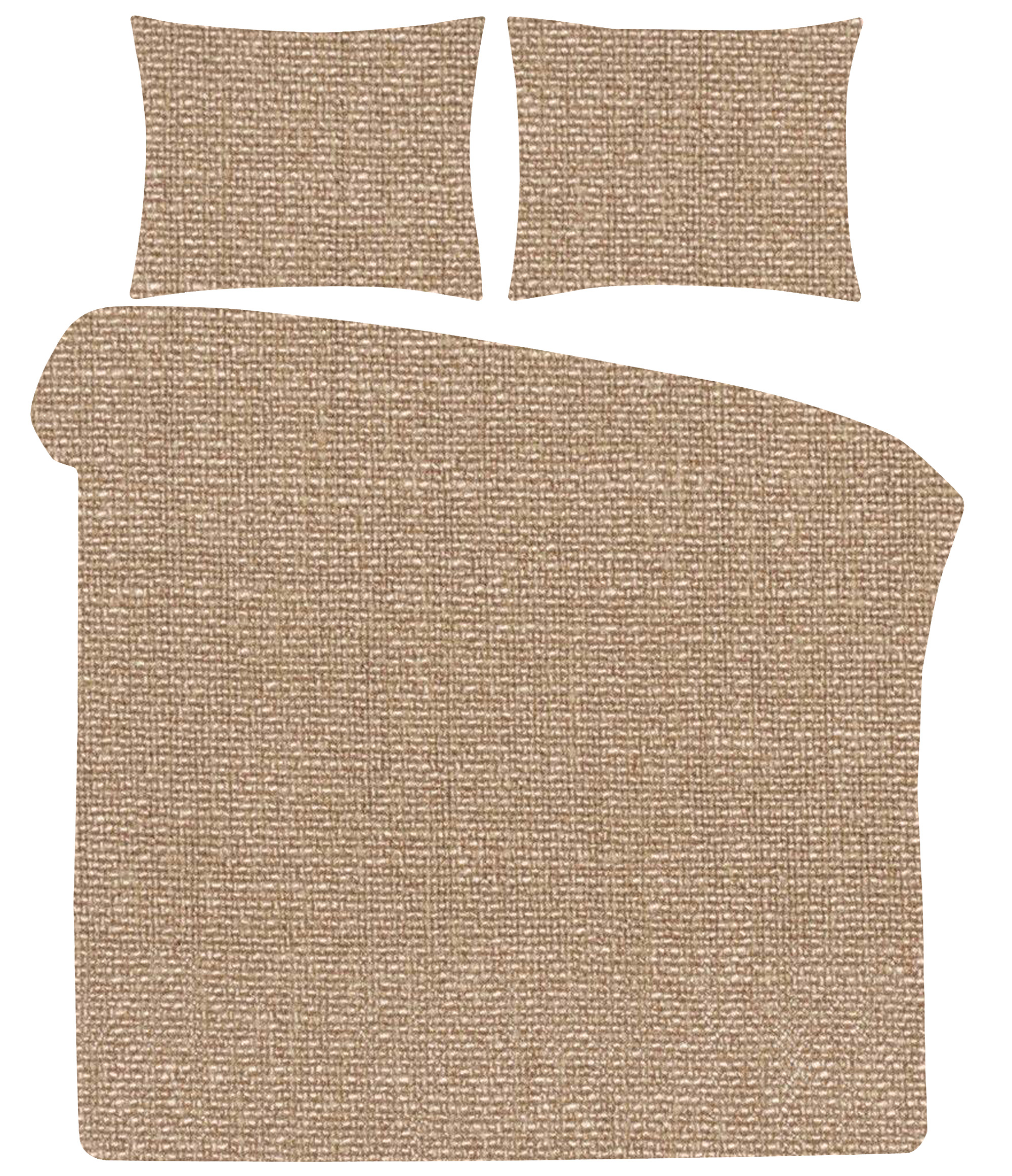 Dekbedovertrek Home - 100% natuurlijk katoen - 200x200/220 - beige linnenlook