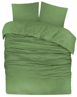 Dekbedovertrek Flanel – 100% zacht katoen – 240×200/220 – groen