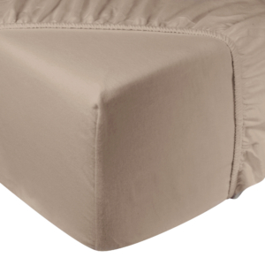 Hoeslaken flanel - 100% katoen - 90x200 - taupe