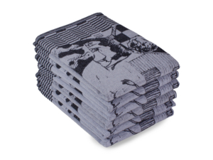 Theedoek boerderij – 6 stuks – 50×70 – zwart