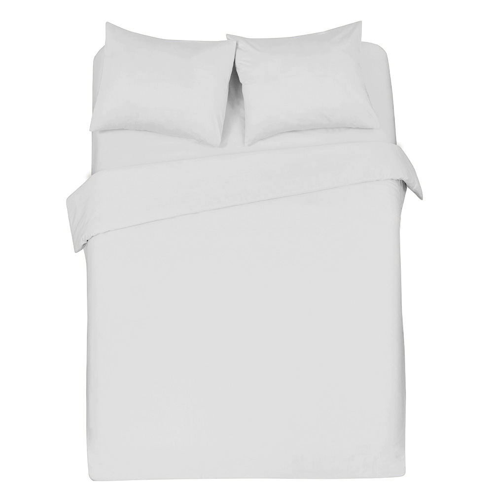 Dekbedovertrek Queen - 100% katoensatijn - 200x200/220 - wit - Afbeelding 3