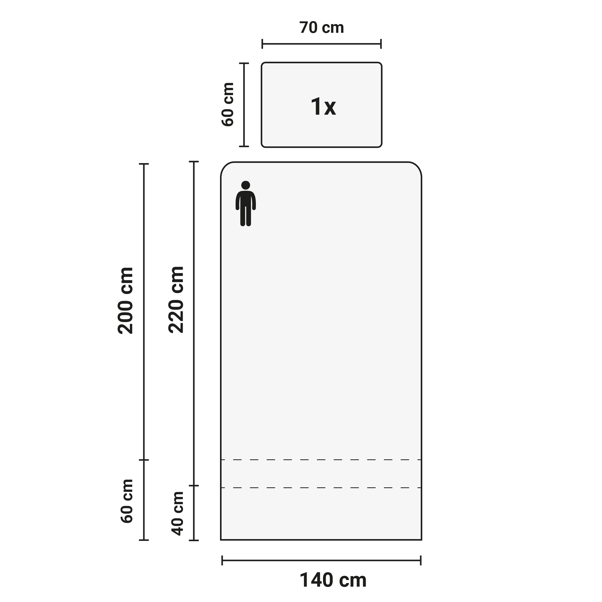 DoubleDry Dekbedovertrek 100% Percal Katoen - Eenpersoons 140x200/220 cm + 1 Kussensloop - Zacht, Ademend en Huidvriendelijk - Jeans/Wit - Afbeelding 5